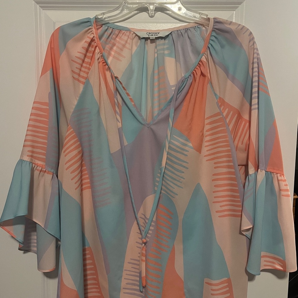 CROSBY Multicolor Blouse with Flared Sleeves